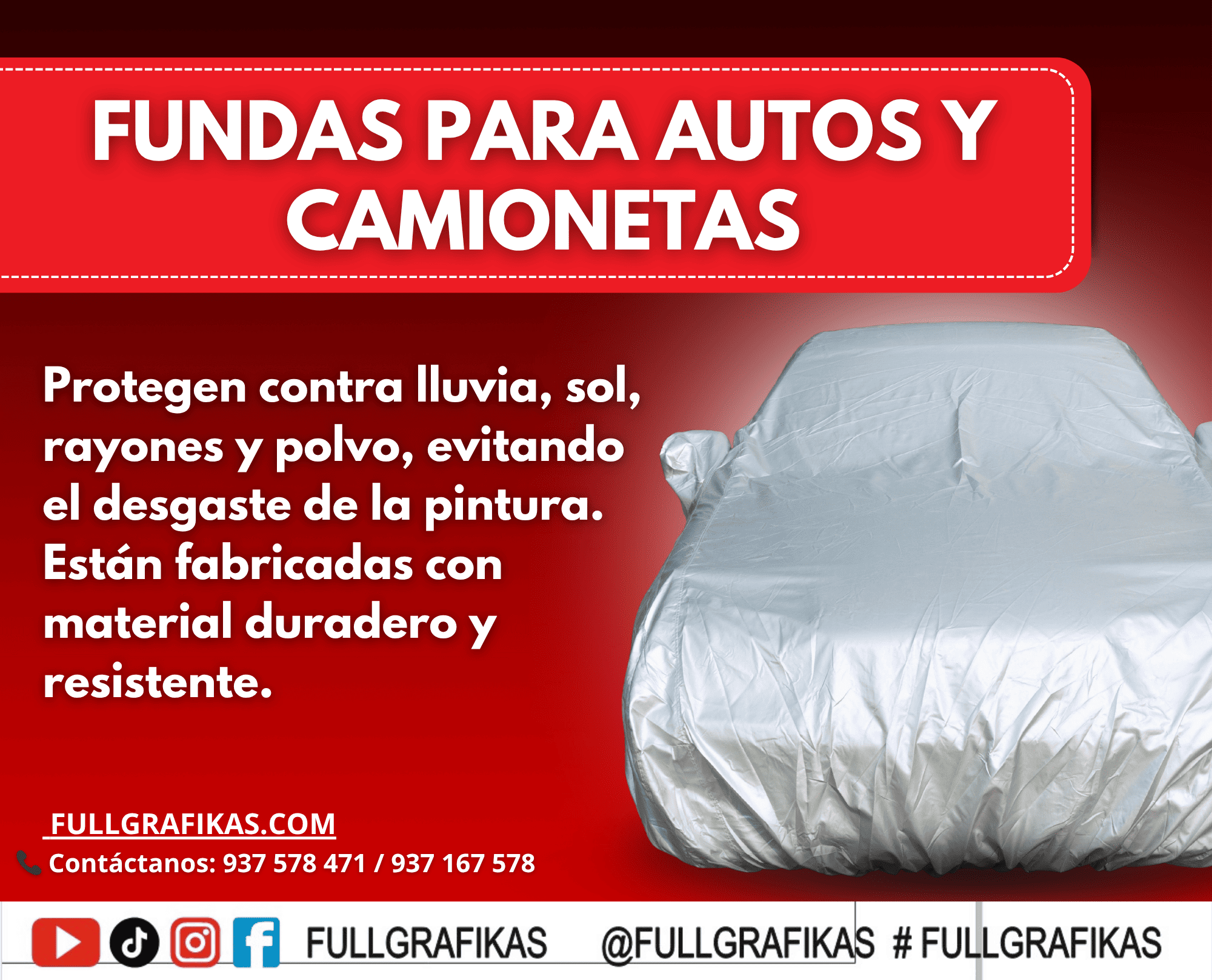 cobertor para auto, protege de las lluvias, polvo , sol, de material resistente